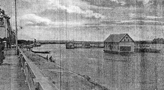 Komp és hajómalmok Mohácson 1890 körül